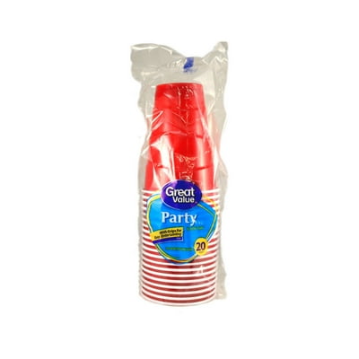 Vaso Plástico Rojo 500 Cc 20 Un Great Value