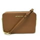 thumbnail image 1 of Cartera Michael Kors Bandolera de Mujer de Piel Saffiano con Cierre de Zíper, Marrón, 1 of 9