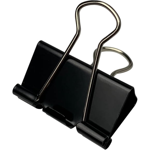 Ykimok 40 clips sujetapapeles medianos, 1,25 pulgadas (32 mm), color negro