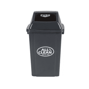 All Clean - Basurero 60 Litros Tapa Vaiven Gris Oscuro
