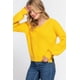 thumbnail image 3 of Saronite Suéter Casual Clásico Básico, de Manga Larga y Cuello en V Doble, Amarillo (para Mujer), 3 of 4