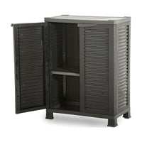 Ram - Armario Closet Plástico Mediano Multiuso Negro 68X39X92Cm