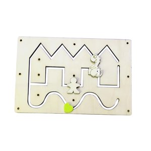 Magideal - Tablero Ocupado Montessori, Tablero De Actividades Multifuncional, Tablero Sensorial Educativo, Accesorios Diy De Madera Para Niños Pequeños, Viajes, , Estilo B