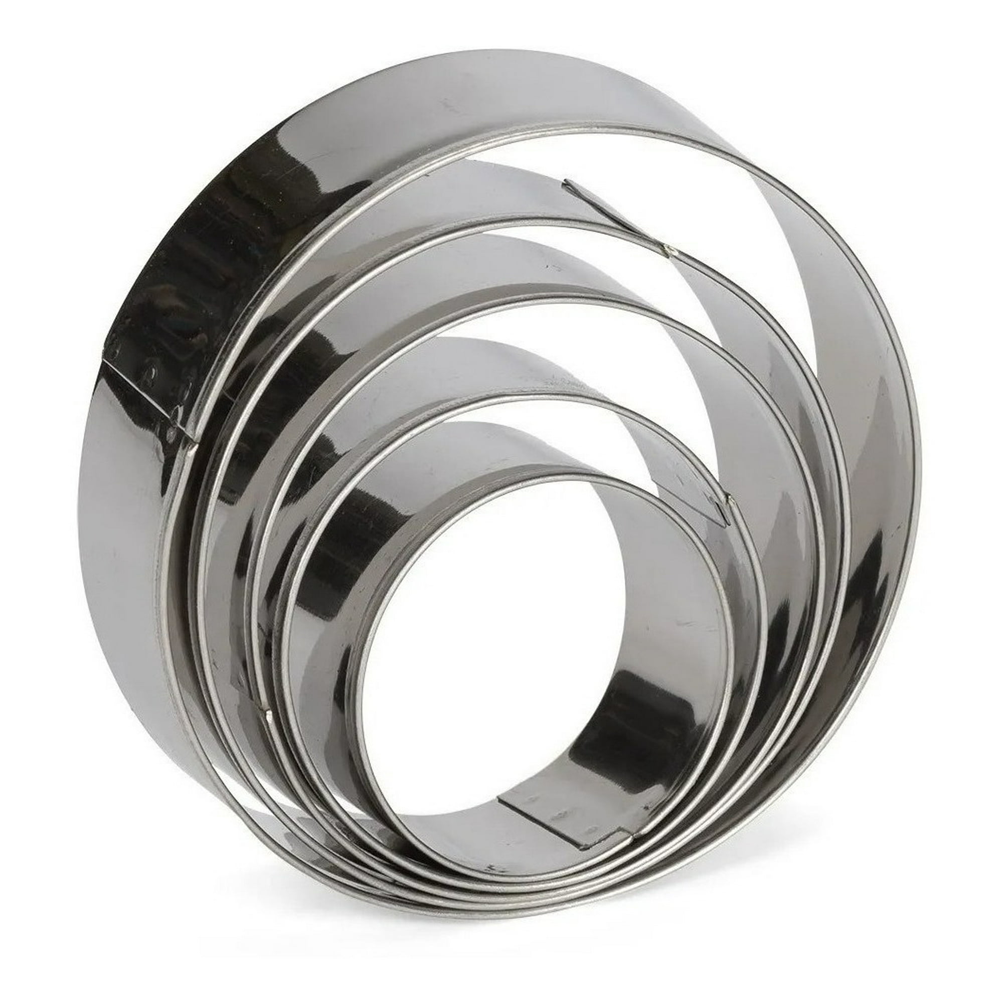 Genérico - 5 Moldes Galletas Circulo Molde De Galleta Cortador Premium