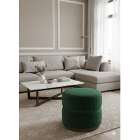 Muebles New - Puff Giratorio Verde Felpa