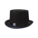 thumbnail image 1 of Sombrero De Copa Negro Gorro Funky De Mago Fedoras Para Discoteca, Carnaval, Halloween L Para Adultos, 1 of 2