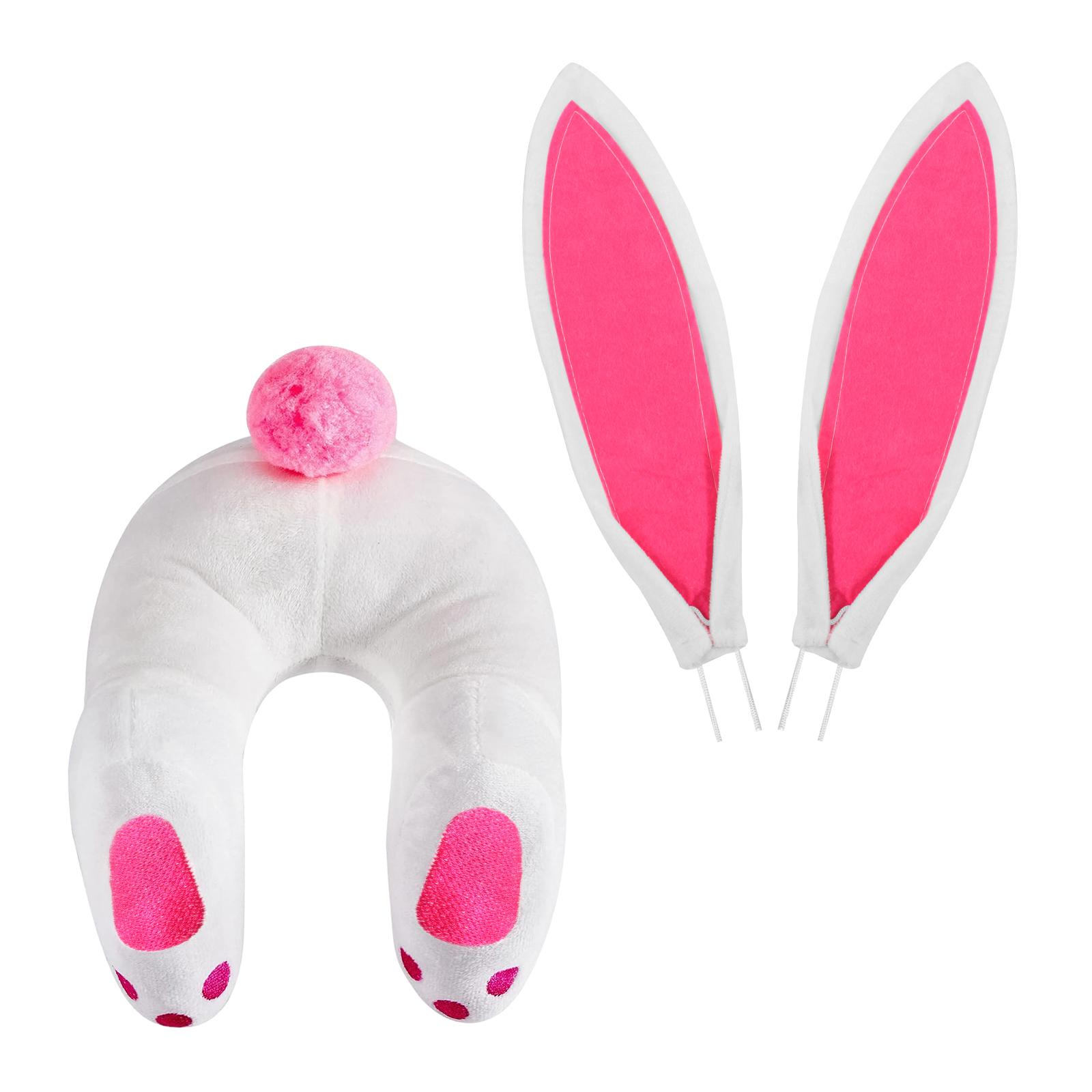 Magideal - Kit De Guirnalda De De Decoración De Puerta De Pascua, Conejo De Bricolaje Con Orejas, Decoración De Adorno De Dibujos Animados Para Colgar E Rosa