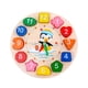 thumbnail image 1 of Reloj Didactico Juego Puzzle Encaje De Madera Formas Colores, 1 of 3
