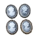 thumbnail image 1 of 4 piezas de botones de vástago de cristal rhinestone ovales vintage para coser decoración, 1 of 5