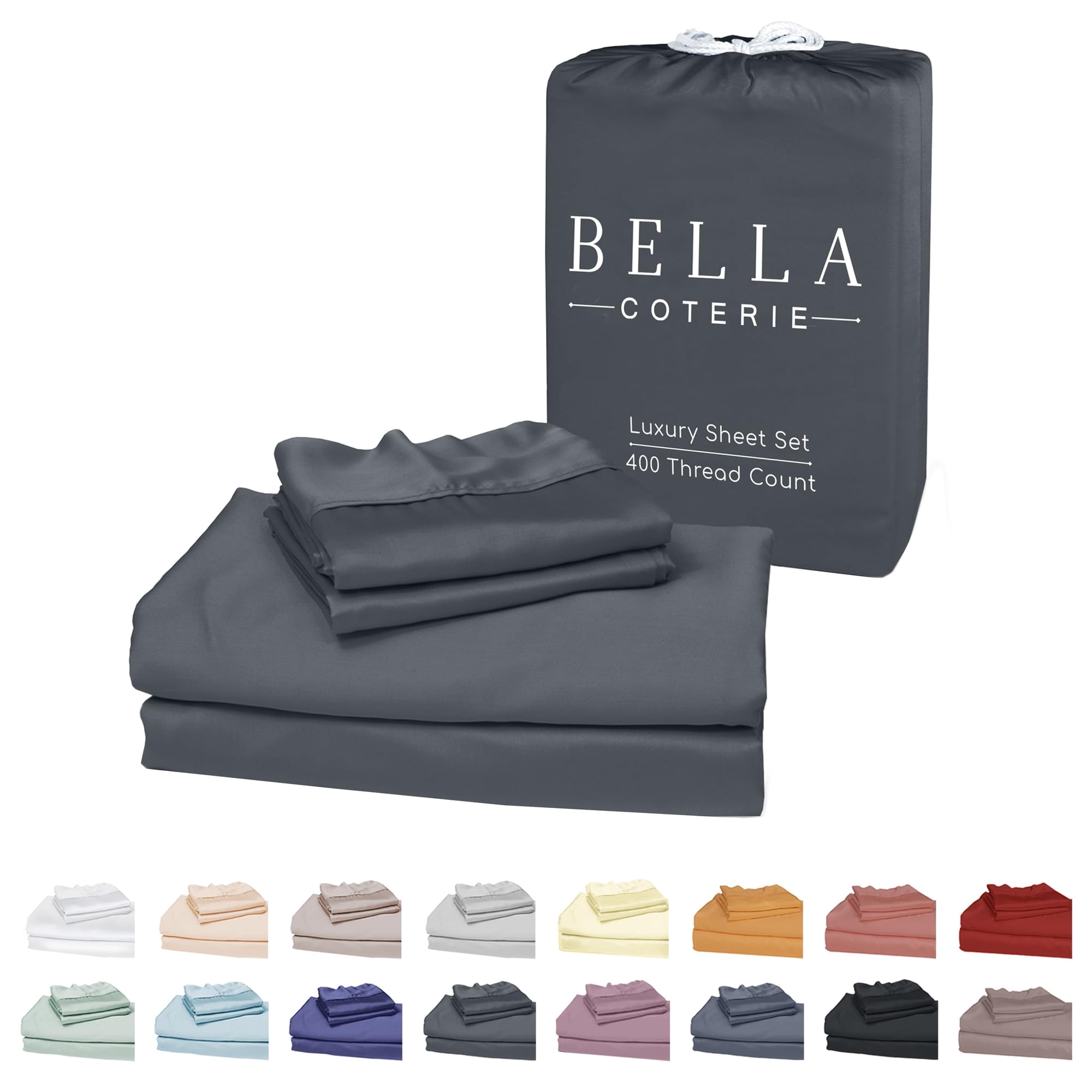 Bc Bella Coterie - Juego De Sábanas Bella Coterie Luxury De Viscosa De Bambú Tamaño King