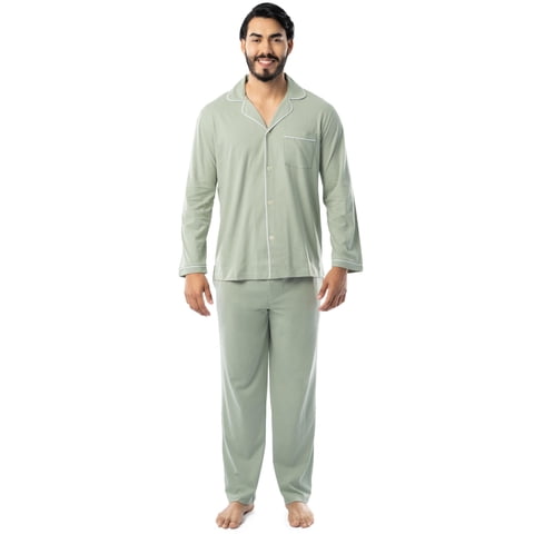 Set De Pijama Fruit Of The Loom Para Hombre, Jersey De Punto Verde