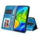thumbnail image 3 of Funda tipo cartera FOXDOCK para Xiaomi Redmi Note 9 4G , diseño girasol en relieve, cuero PU, cierre magnético, soporte y tarjetero, 3 of 5