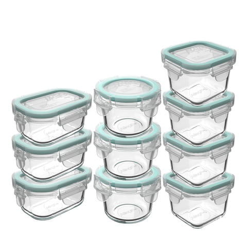 Set 10 Contenedores Hermeticos Allegra Recipiente De Vidrio