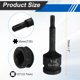thumbnail image 2 of Uxcell Casquillo de Punta Torx de 1/2" T35 Impacto 6 Puntos Estrella CR-MO Acero con Pasador de Chaveta y Anillo O para Taladros de Potencia Adaptador de Taller de Garaje, 2 of 7