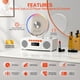 thumbnail image 2 of Reproductor CD Retro ROADOM Bluetooth USB FM Luz Ambiente, 2 of 3