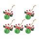 thumbnail image 2 of 5x Campanas De Navidad Multiusos Con Estrella Recortada Para Guirnalda De Ventana Navidad Verde 4cm, 2 of 5