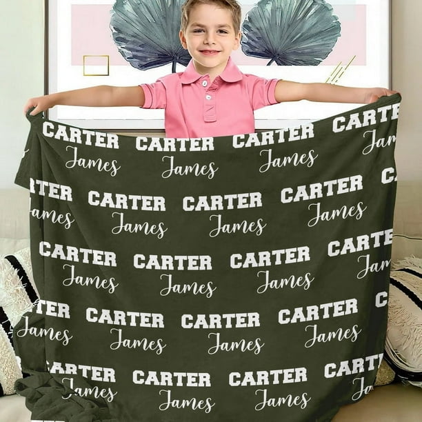 Patrón con nombre personalizado - Manta infantil personalizada
