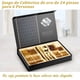 thumbnail image 3 of Cubiertos Servicios Set De 24 Pcs Acero Inoxidable Oro Juego De Cubiertos Premium Cuchillo Tenedor Cuchara Maletin FIGOIMPORT, 3 of 12