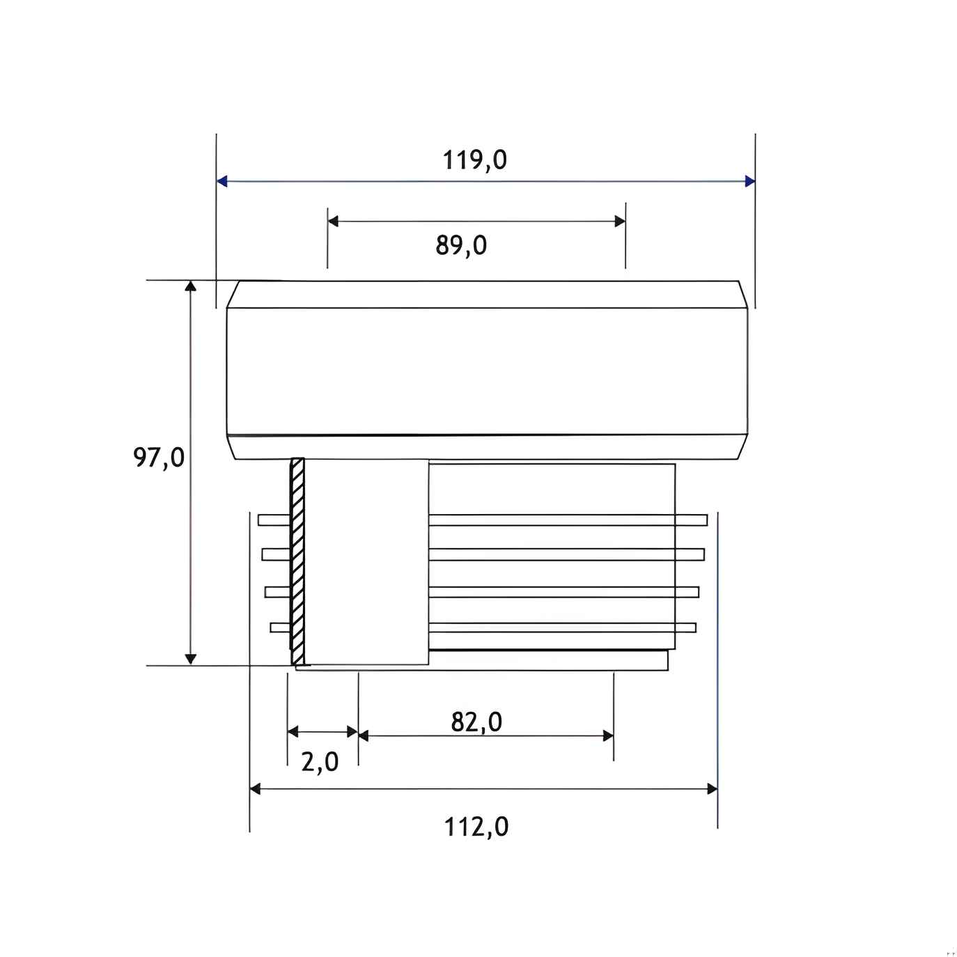 thumbnail image 2 of Adaptador Flexible WC 110mm Concéntrico - Hoffens, 2 of 2