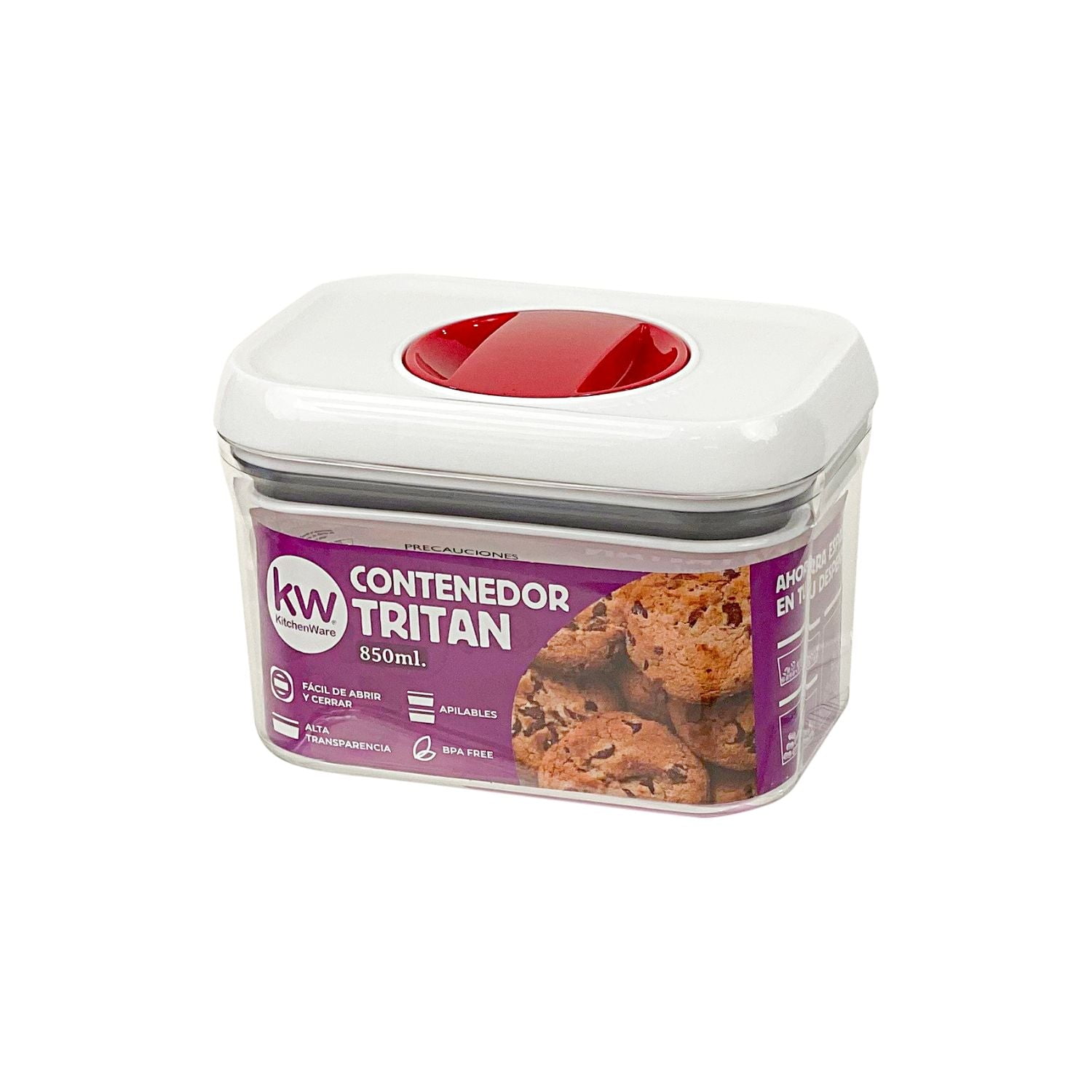 Contenedor Hermético Rectangular 850ml Tritan - Kitchenware