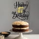thumbnail image 5 of Decoración para tartas Ruscalin Happy 47th Birthday, negra y dorada, 5 of 7