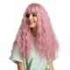thumbnail image 2 of Pelucas Rizadas Onduladas Para Mujer De 22 Pulgadas, Peluca Resistente Al Calor Para Cosplay Con Flequillo Limpio Rosa, 2 of 5