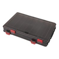 Magideal - Caja De Aparejos De Pesca Caja De Pesca Con Mosca Caja De Almacenamiento De Herramientas 16 Compartimentos Caja De Señuelos De Pesca Portátil Impermea Negro