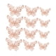 thumbnail image 3 of 12 Piezas De Decoración De Pared De Mariposa Hueca 3D En 3 Tamaños Para Sofás, Escritorios Y Ventanas En Oro Rosa, 3 of 3