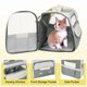 thumbnail image 5 of Transportín para gatos, correa de hombro ajustable, transportín transpirable para perros, bolsa de viaje para mascotas gris, 5 of 7
