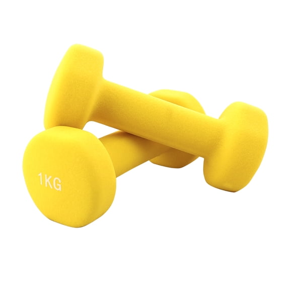 Par mancuerna neopreno jks 2x1kg amarillo