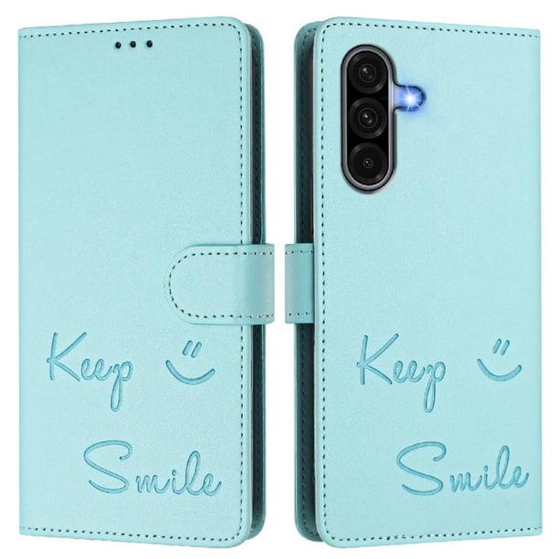 Funda Cartera para Samsung Galaxy A56 con Bloqueo RFID, Cierre Magnético y Ranuras Tarjetas Verde