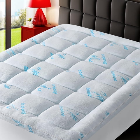 Cubrecolchón Keltaro King Size, Viscosa Y Fibra De Bambú