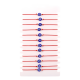 thumbnail image 1 of Pack de 12 pulseras ojo turco en hilo protección suerte Rojo, 1 of 3