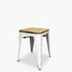 thumbnail image 2 of Piso Tolix Asiento Madera Blanco, 2 of 4