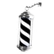 thumbnail image 4 of Letrero de salón con luz giratoria de ahorro de energía para montaje en pared/soporte colgante de rayas estilo retro, poste de barbería para exteriore 40cm Negro Blanco, 4 of 5