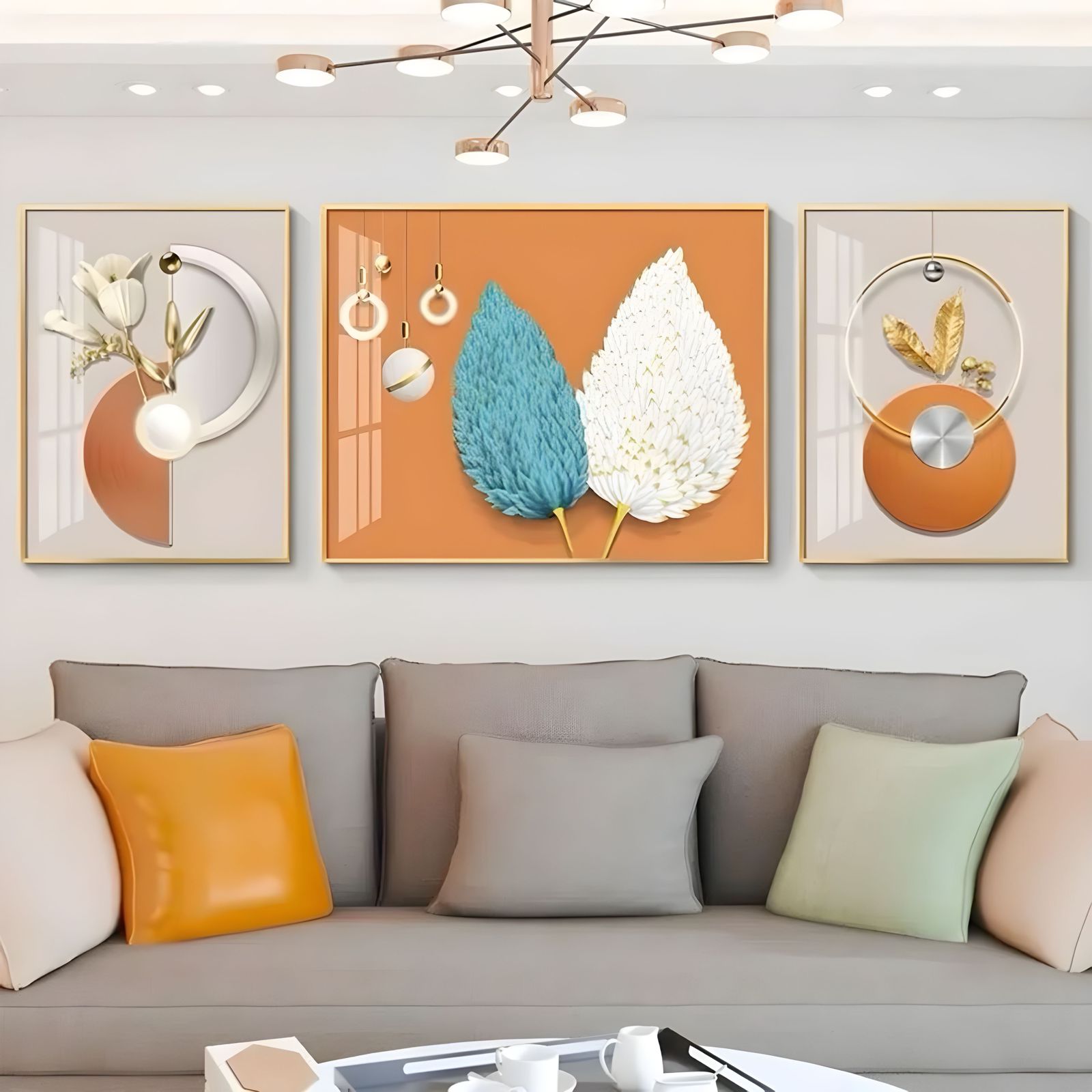 Set De 3 Cuadros Decorativos Marcos De Aluminio By Lubabycas