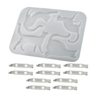 Magideal - Creative Kitten Broche Colgante Kit De Inicio Flexible Decorativo Hecho A Mano Para Diy Fundición Oficina Hallazgos Decoración Del Hogar