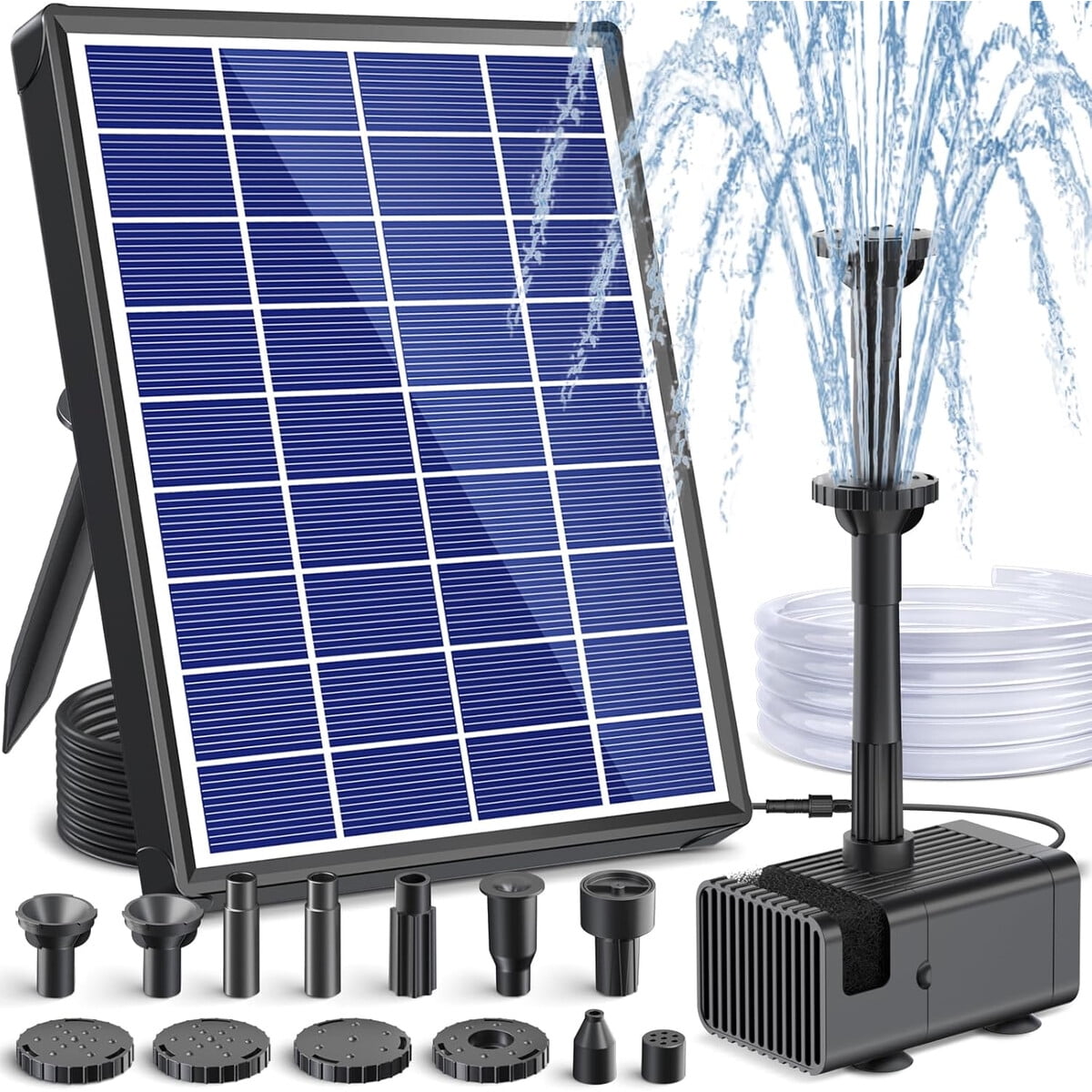 Bomba Fuente Solar Poposoap 6.5w Para Estanques 8 Modos