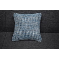 Decoghar - Cojin Deco Cojin Mushroom Azul Diseño Moderno Natural 0,4X0,4 Mts