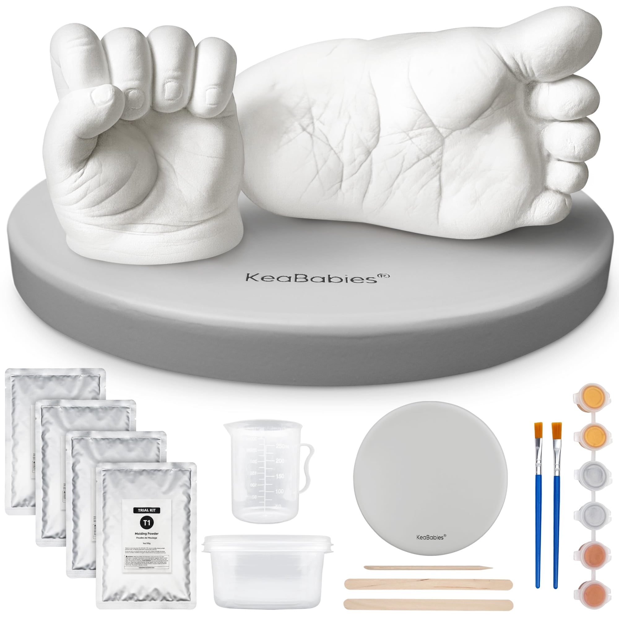 Keababies - Kit De Molde Para Manos Y Pies De Bebé 3d En Gris