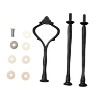 Bothyi - Juego De Soporte Para Plato De Pastel Con Mango Y Varilla De Hardware Para Fiestas, Uso Diario, Fácil De Instalar, Color Negro