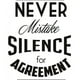 thumbnail image 1 of Decomural Never Mistake Silence Funny Life WS-19723, 1 of 2