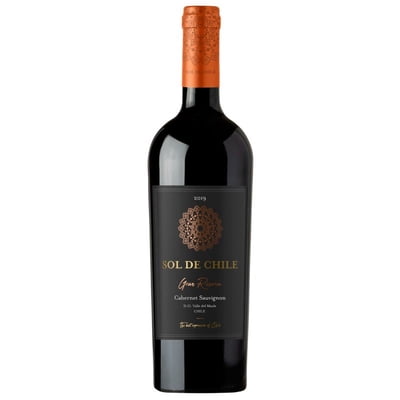 Vino Tinto Gran Reserva Cabernet Sauvignon Botella 750 Cc Sol De Chile