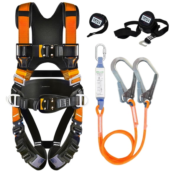 Kit de Arnés de Seguridad DIJJIG con Cuerda de Choque 2 m 59‑140 kg