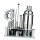 thumbnail image 2 of Juego De Coctelera De Acero Inoxidable De 14 Piezas Con Soporte Para Bebidas Mixtas Dad White, 2 of 3