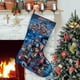 thumbnail image 1 of Scott Pilgrim Tema: Calcetines de Navidad, fino lino blanco para colgar en escaleras y chimenea, decoración navideña para el hogar, regalo de Navidad.54cm×38cm, 1 of 5