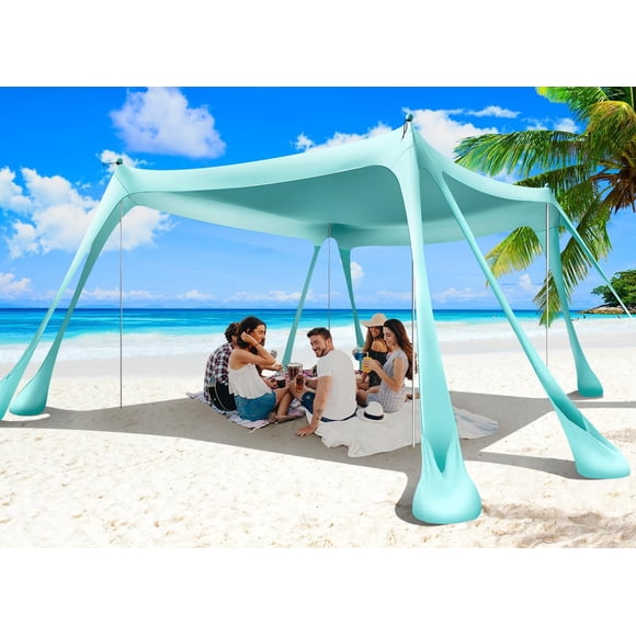 Carpa de playa Wabolay, refugio portátil para sombra, 3 x 3 m, UPF50+