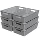 thumbnail image 1 of Organizador de cestas sencillas para el hogar, apilable, paquete de 6, color gris, 1 of 7
