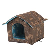 Magideal - Casas Para Para El Invierno, Al Aire Libre, Impermeables, Cálidas, Resistentes A La Intemperie, Cama Para , Perrera Para , Cuadrado S Marrón