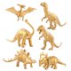 thumbnail image 3 of Plástico Golden Hollow Dinosaurio Figura Animal Salvaje Aprendiendo Juguetes Regalos Edad 3+PCS, 3 of 5